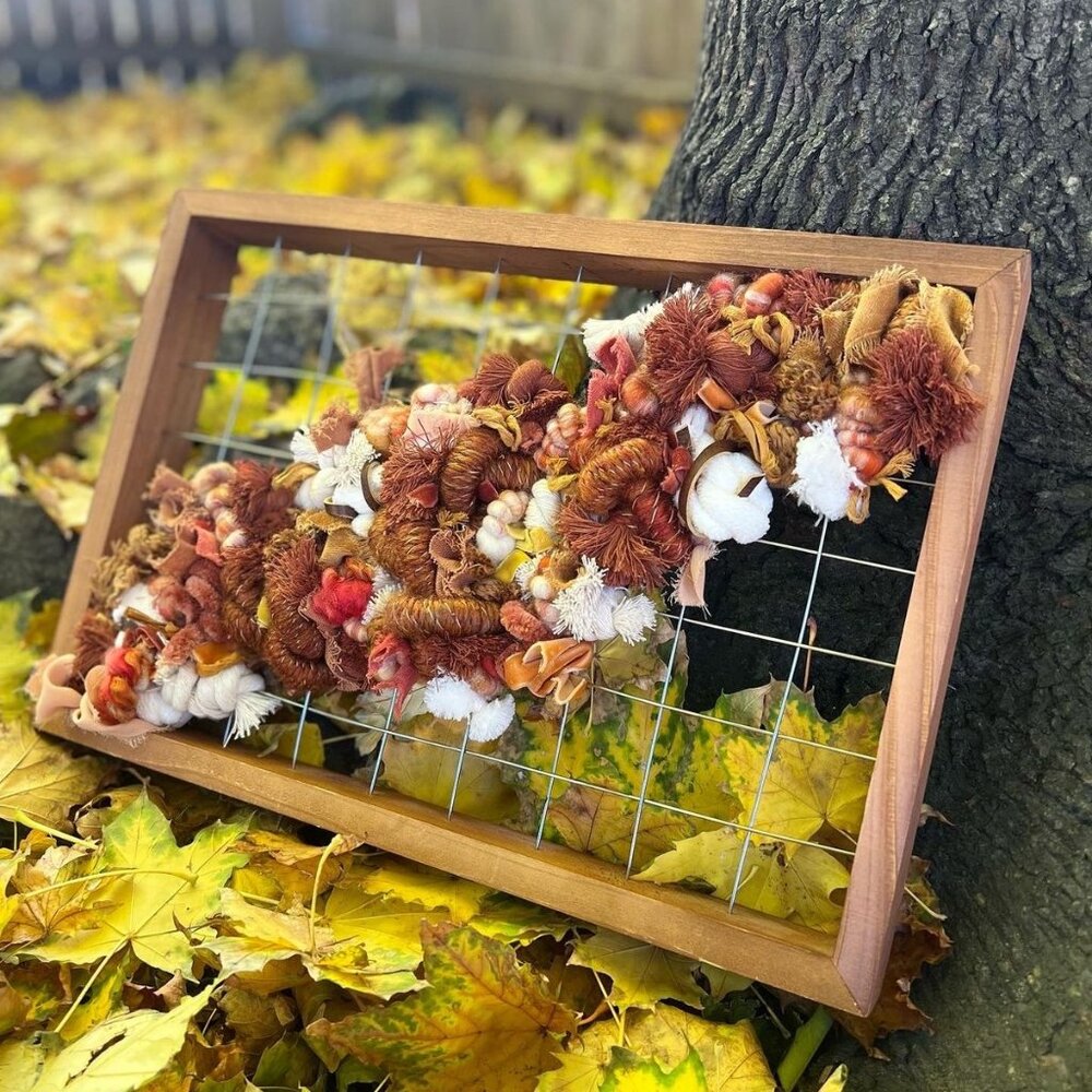 GoodKnots585 "Ode to Autumn" Handmade 3D Fiber Art